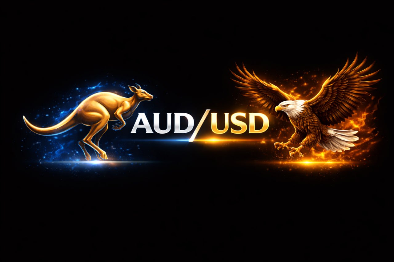 Savants Trading Australian dollar market artwork labeled AUD/USD