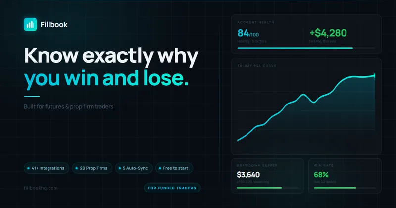 Fillbook prop-firm trading journal dashboard