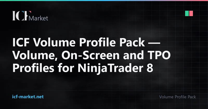 ICF Volume Profile Pack indicators on a NinjaTrader 8 chart